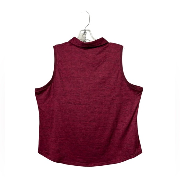 NWOT, HYBA, Plus Size Sleeveless Polo Top - Maroon, XXL πββοΈββ‘οΈ - Picture 7 of 8